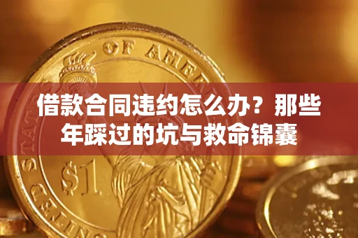 北京借款合同违约怎么办？那些年踩过的坑与救命锦囊
