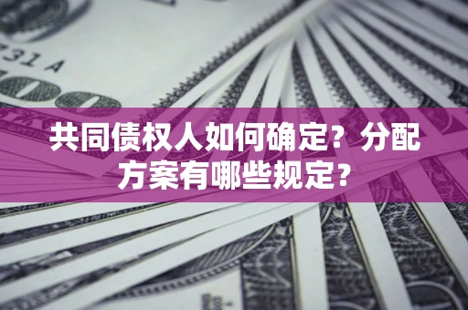 北京共同债权人如何确定？分配方案有哪些规定？